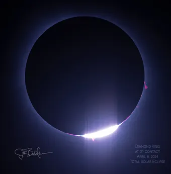 A sneak-peak image from the 2024 Total Solar Eclipse