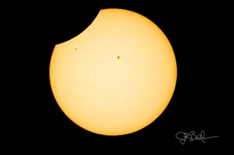 A sneak-peak image from the 2024 Total Solar Eclipse